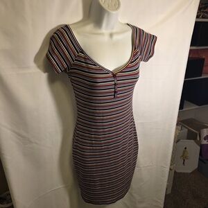 Striped Multicolor Bodycon Dress